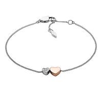 Fossil Bracelet Pour Femmes Motifs Vintage, 16.5 Cm + 0.4 Cm Bracelet En Acier Inoxydable Argenté, JF03095998