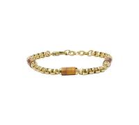 FOSSIL Bracelet homme All Stacked Up tiger eye brown, JF04570710, Or jaune