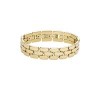 Fossil Bracelet homme en acier inoxydable ou en cuir avec fermoir rabattable