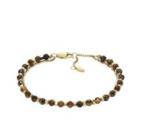 Fossil Bracelet multirang All Stacked Up Fossil en œil-de-tigre, marron, pour femme, JF04683710