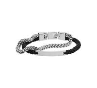 FOSSIL Bracelet noir / argent, Taille One Size