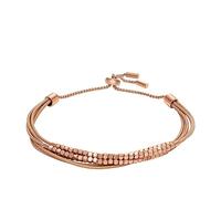 Fossil Bracelet pour femme en cuir ou semi-précieux, avec fermeture à curseur