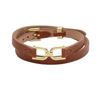 FOSSIL Bracelet pour femme Heritage D-Link cuir brun moyen, JF04527710, Marron