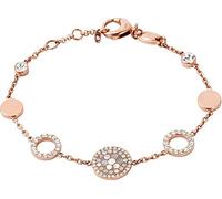 Fossil Bracelet Pour Femmes , 19 Cm + 2.5 Cm Extension Rose, Or Rose, Nacre, Acier Inoxydable, JF01739791