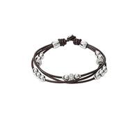 Fossil Bracelet Pour Femmes, 19 Cm Bracelet En Cuir Véritable Marron, JA6068040, Brun chocolat