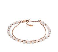 Fossil Bracelet pour Femmes All Stacked Up Howlite, Bracelet en Quartz Rose, Longueur : 165mm+35mm, Largeur : 4mm, JF04444791