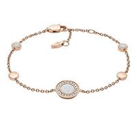 Fossil Bracelet Pour Femmes Classiques, Longueur Totale : 165mm + Chaîne D'Extension De 25mm Bracelet En Acier Inoxydable Doré Rose, JF03264791