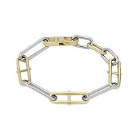 FOSSIL Bracelet pour femmes, Heritage, acier inoxydable doré, L : 190mm X L : 8.5mm, JF04349998