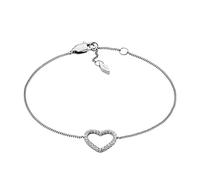 FOSSIL Bracelet Pour Femmes Sadie, Longueur : 165mm+25.4mm, Largeur : 12.9mm, Hauteur : 11.5mm Bracelet En Acier Inoxydable Argenté, JF04418040, Argent brillant
