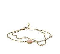 FOSSIL Bracelet Pour Femmes Sutton, L : 165.1mm - 190.5mm Bracelet En Acier Inoxydable Doré, JF03954710, Pêche et or