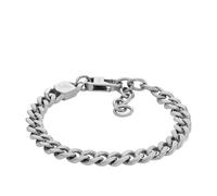 Fossil Bracelet Harlow en acier inoxydable chaîne texture linéaire pour homme argent JF04697040