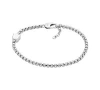 FOSSIL Bracelet pour Homme Heritage, Acier inoxydable argenté, L : 215mm X L : 7.8mm X H : 8.9mm, JF04346040, Argent clair
