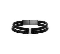 FOSSIL Bracelet Pour Homme Vintage Casual, Longueur Intérieure : 180~195mm Bracelet Noir Semi-Précieux, JF04082040, Noir de jade