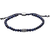 FOSSIL Bracelet Pour Hommes Bien-Être, Longueur Intérieure : 170mm~250mm Bracelet Semi-Précieux Bleu, JF02888040, Bleu marine