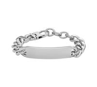 FOSSIL Bracelet Pour Hommes Drew, Longueur : 223.4mm, Largeur : 46.3mm, Hauteur : 12.3mm Bracelet En Acier Inoxydable Argenté, JF04155040, Ton argenté