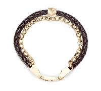 Fossil Bracelet pour hommes en cuir multibrins à texture