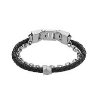 Fossil Bracelet pour hommes en cuir multibrins à texture