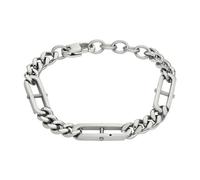 Fossil Bracelet Pour Hommes Heritage, Longueur : 220mm, Largeur : 8mm Bracelet En Acier Inoxydable Argenté, JF04342040, Argent Sterling