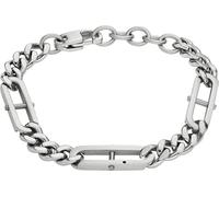 FOSSIL Bracelet Pour Hommes Heritage, Longueur : 220mm, Largeur : 8mm Bracelet En Acier Inoxydable Argenté, JF04342040, Argent Sterling
