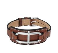 FOSSIL Bracelet Pour Hommes Heritage, Longueur : 273mm, Largeur : 30.5mm Bracelet En Acier Inoxydable Argenté, JF04398040, Marron