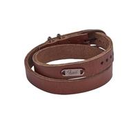 FOSSIL Bracelet Pour Hommes Heritage, Longueur : 450mm, Largeur : 17mm Bracelet En Cuir Brun, JF04127200, Marron foncé