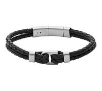 Fossil Bracelet Pour Hommes Heritage, Longueur Intérieure : 180~195mm Bracelet En Acier Inoxydable Argenté, JF04202040