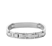 FOSSIL Bracelet Pour Hommes Vintage Casual , Longueur : 185mm+15mm, Largeur : 9.7mm Bracelet En Acier Inoxydable Argenté, JF03995040, Ton argenté