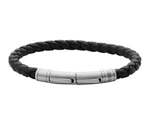 FOSSIL Bracelet réglable en cuir ou en acier inoxydable pour homme