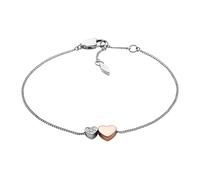 Fossil - Bracelet Sutton Duo Cœurs - Femme - Accessoires - Multicolore - Taille: ONE Size