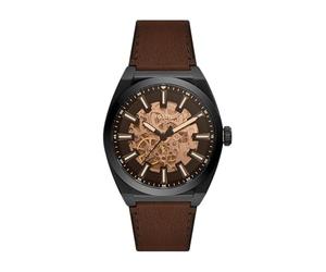 Fossil Breaker Watch for Men, Quartz Movement with Stainless Steel Or Leather StrapBrownie