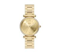 Fossil Carlie Mini Montre à Quartz en Acier Inoxydable pour Femme, doré, 35MM
