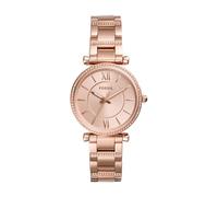 Fossil Carlie Montre pour femmes, mouvement à quartz, bracelet en acier inoxydable ou en cuir