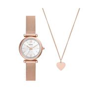 Fossil Carlie Montre pour femmes, mouvement à quartz, bracelet en acier inoxydable ou en cuir