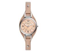 Fossil Carlie Montre pour femmes, mouvement à quartz, bracelet en acier inoxydable ou en cuir