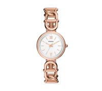 Fossil Carlie Montre trois aiguilles quartz en acier inoxydable pour femme Couleur : Or rose (Modle : ES5273)