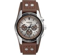 Fossil Montre Homme Coachman CH2565 – Chronographe Quartz, Boîtier acier 45 mm, Bracelet cuir