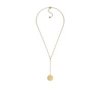 Fossil Collier à pendentifs ronds en acier inoxydable doré avec fermoir mousqueton pour femmes