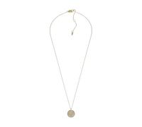 Fossil Collier à pendentifs ronds en acier inoxydable doré avec fermoir mousqueton pour femmes