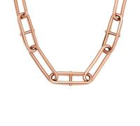 Fossil Collier chaîne Heritage D-Link Fossil en acier inoxydable, doré rose, pour femme, JF04670791