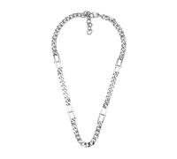 Fossil Collier en acier inoxydable pour hommes avec fermoir mousqueton Collier en chaîne