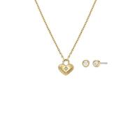 Fossil Collier et boucles d'oreilles pour femmes en acier inoxydable avec fermoir mousqueton