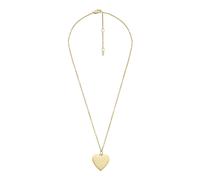 Fossil Collier femme Drew avec pendentif coeur en acier inoxydable, IP Gold