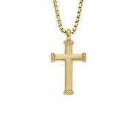 Fossil Collier pendentif All Stacked Up Fossil en acier inoxydable, doré, pour homme, JF04701710