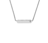 Fossil Collier pour Femme, Collier à Chaînes en Acier Inoxydable, Argenté