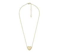 FOSSIL Collier Pour Femmes Drew, Longueur : 406.4mm+50.8mm, Largeur : 15.4mm, Hauteur : 14.4mm Collier En Acier Inoxydable Doré, JF04360710