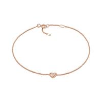 FOSSIL Bracelet pour femme en argent sterling plaqué or rose, L : 190mm X L : 5.6mm X H : 5.1mm, JFS00608791, Or rose