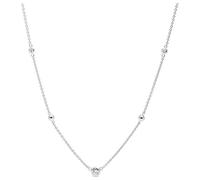 Fossil Collier Pour Femmes Glitz By The Yard, Longueur Totale : 40 Cm + 2.54 Cm + 2.54 Cm Collier En Argent Sterling, JFS00453040