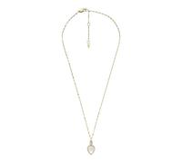 Fossil Collier Pour Femmes , Longueur : 420mm+50mm, Largeur : 18.6mm, Hauteur : 9.8mm Collier En Nacre D'Or Et Acier Inoxydable, JF04248710