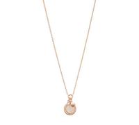 Fossil Collier Pour Femmes, Longueur Totale : 460mm + 50mm Chaîne D'Extension / Pendentif : 14mm X 16mm Collier En Acier Inoxydable Or Rose, JF03265791