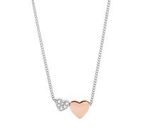 Fossil Collier Pour Femmes Motifs Vintage, Longueur 40.6 Cm, Extension 5.1 Cm Collier En Acier Inoxydable Argenté, JF03097998